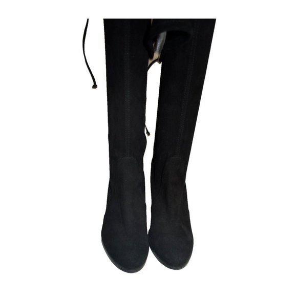 Stuart Weitzman Highland OTK Stretch Suede Boot Black Size 8.5 M MSRP $950 DD380 - Picture 9 of 11